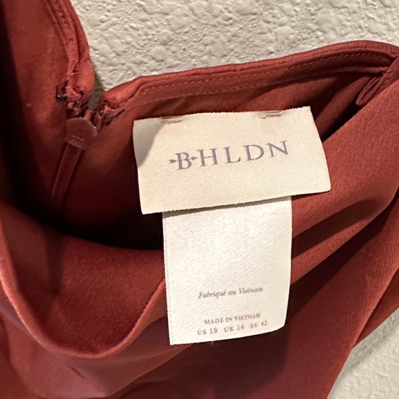 BHLDN Anthropology Rust Spaghetti Strap Midi Dress - Picture 6 of 10